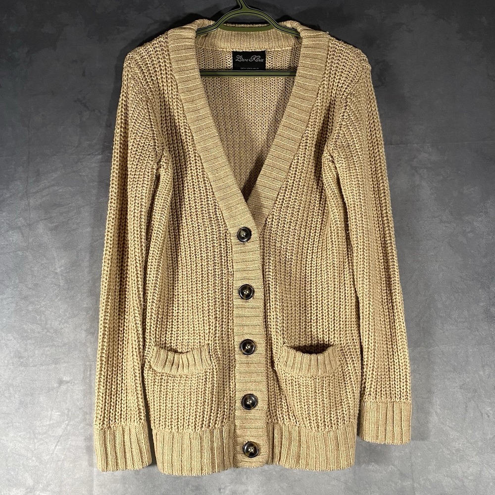Zara Knit Sweater Grandma Cottage Core Cozy Coastal Size M Cardigan